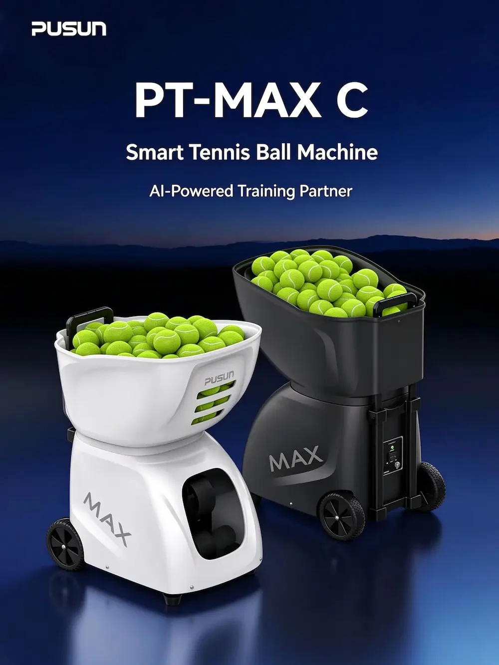 PT-MAX C Tennis Ball Machine — product detail 1