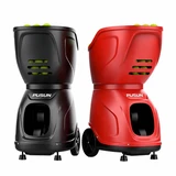 Black and red PUSUN PT9001 PRO tennis ball machines on a white background