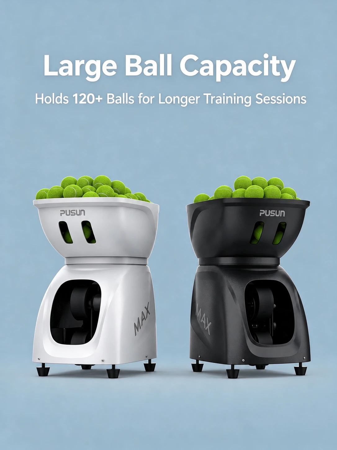 PT-MAX B — 120 plus ball capacity in black and white